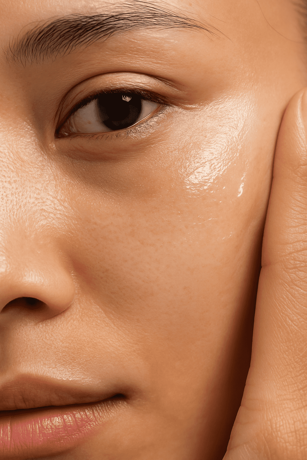 Application d'un gel hydratant pour les peaux sensibles