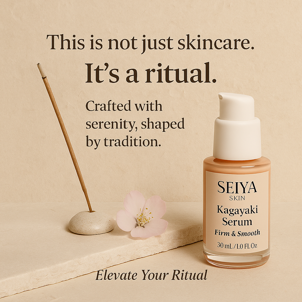 Applying firming serum for sensitive skin