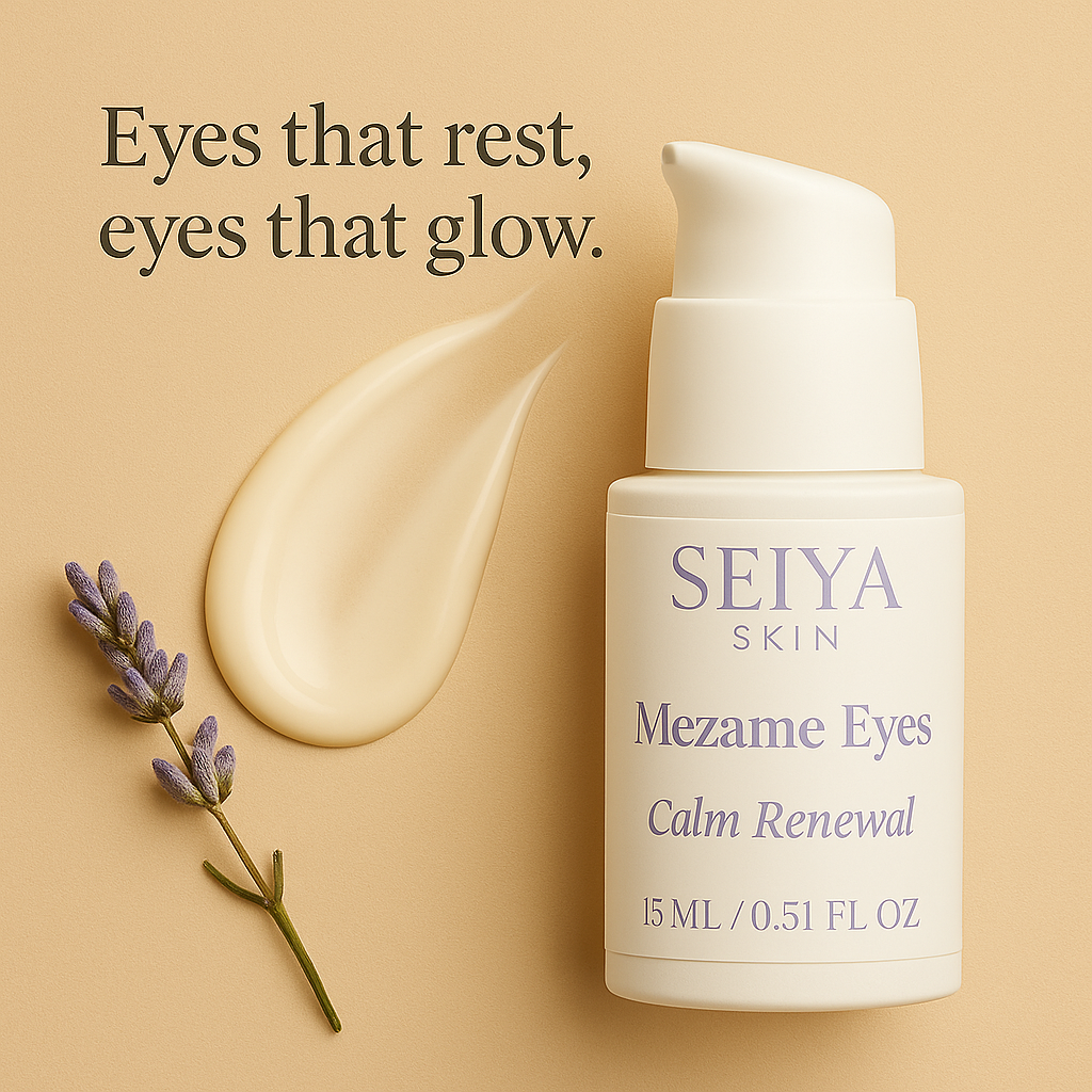 Applying eye serum for sensitive skin