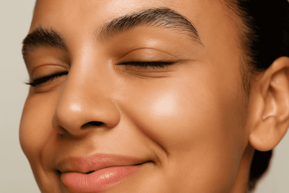 Applying antioxidant serum for sensitive skin