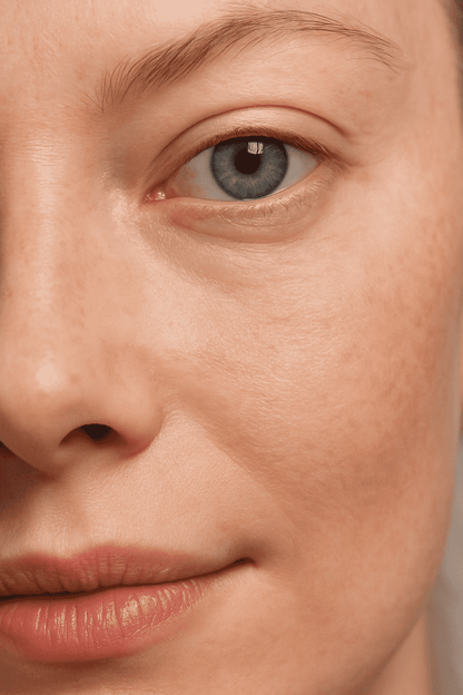 Applying radiance serum for sensitive skin