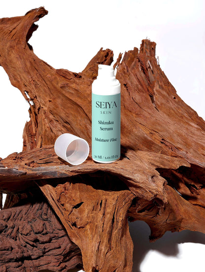 Applying hydrating serum for sensitive skin